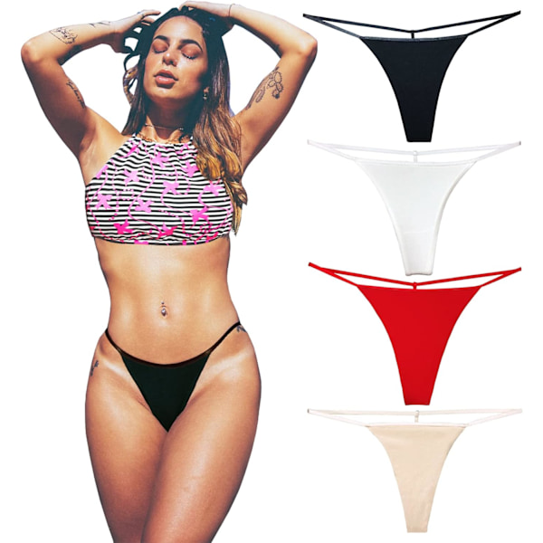 Bomull G String stringtrosor för kvinnor T Back Gstring Underkläder