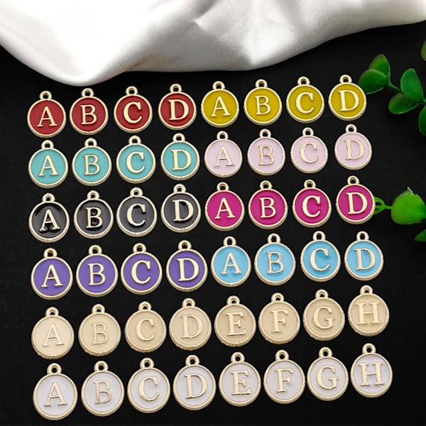 Bogstav Charms - 26 stk. Alfabetiske figurer DIY vedhæng til øreringe, armbånd og halskæder