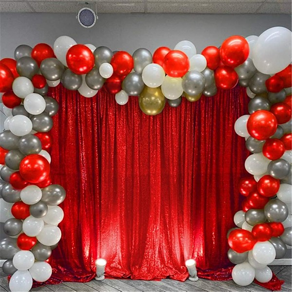 8ftx8ft Rød bedste fotobaggrund Sequin fotobaggrund til brudefoto