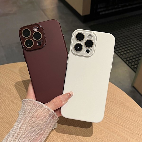 Yhteensopiva iPhone 16 Pro -kuoren kanssa, Yksivärinen täysi kameran linssinsuoja Yhteensopiva iPhone-kuoren kanssa (Viininpunainen) Viininpunainen