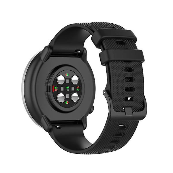 För Polar Ignite 20mm Liten Rutiga Textur Silikon Armband Rem TYR Black