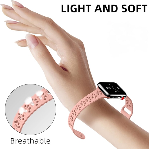 Paw Silikonrem Kompatibel med Apple Watch Rem 38mm 40mm 41mm