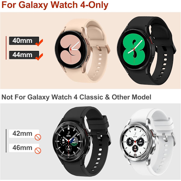 Galaxy Watch 4 skärmskydd, [2-pack] Bling-fodral kompatibelt med