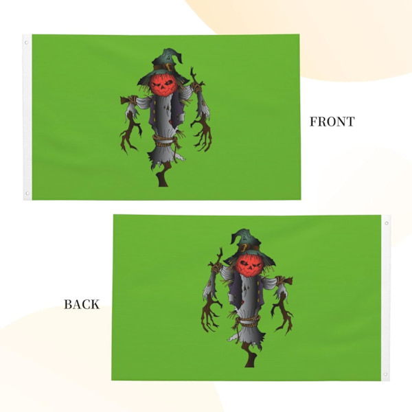 Halloween Fågelskrämma s För Utomhus 3x5 Ft Dubbelsidig  Hållbar Hem Patio Banner s Säsongs Yard Dekoration  3by5 Svart Svart