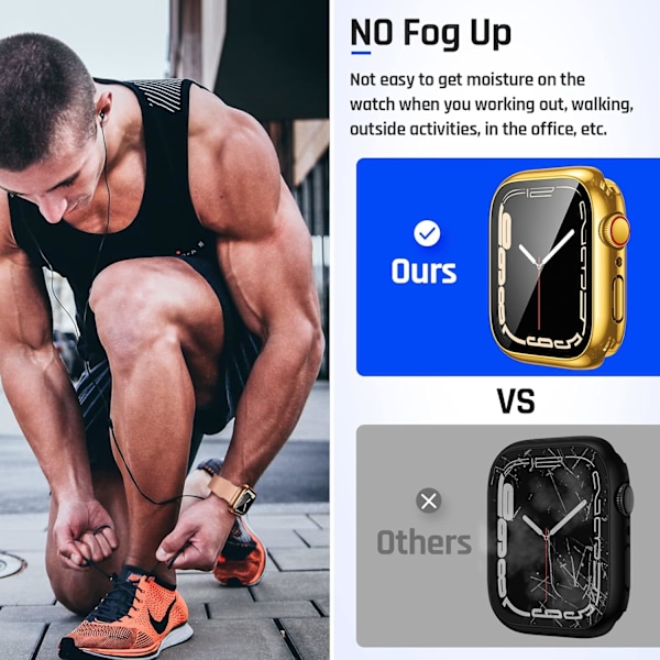 2 i 1 vattentätt fodral för Apple Watch-skärm