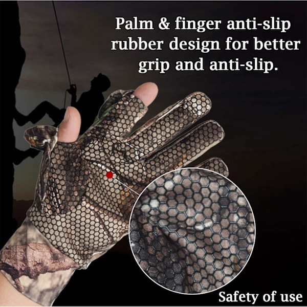 Camo jakt handskar lätta Pro Anti-Slip skyttehandskar vattentäta varma