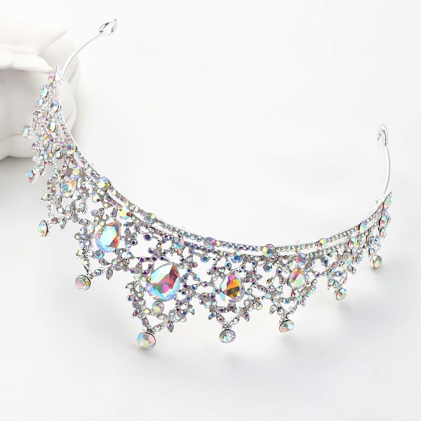 Krystal Bryllupskrone Dronning Tiara Brud Kroner til Kvinder Piger Rhinestone Dekor
