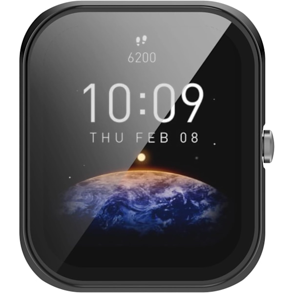 Skærmbeskytter Kompatibel med Amazfit Bip 3 Pro Etui Smartwatch Tilbehør Beskyttelsescover Ridsefast Fuld Beskyttelse (Sort) Sort