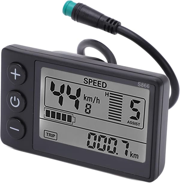 Elcykel LCD-display, Elcykel LCD-displaymätare, S866 Elcykel LCD-display, Elcykel LCD-displaypanel, Vattentät plugg LCD