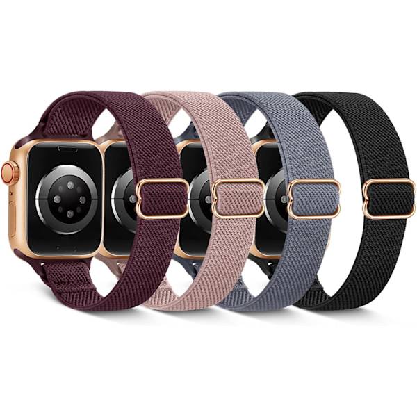 Tunt, elastisk band som er kompatibelt med Apple Watch - 44 mm