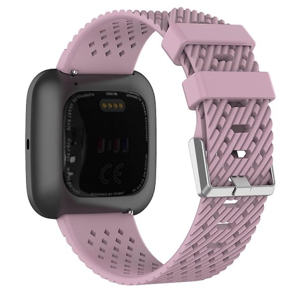 For Fitbit Versa / Versa 2 / Versa Lite 20mm Åndbar Silikonurrem XSL Light Purple