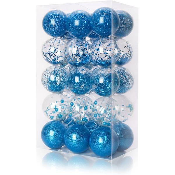 Julekule Ornamenter Shatterproof Klar Plast Dekorative Baller Baubles