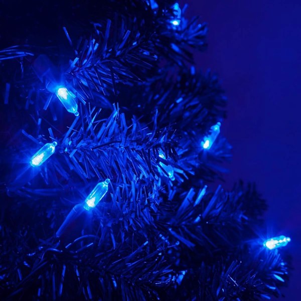 Batteridriven julgransljus med 50 LED-lampor, 5 meter ljusslinga för inomhus- och utomhusdekoration till jul, halloween, bröllop, blå