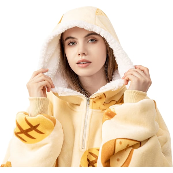 Teppegenser med hette - Supermyk og varm oversized teppegenser