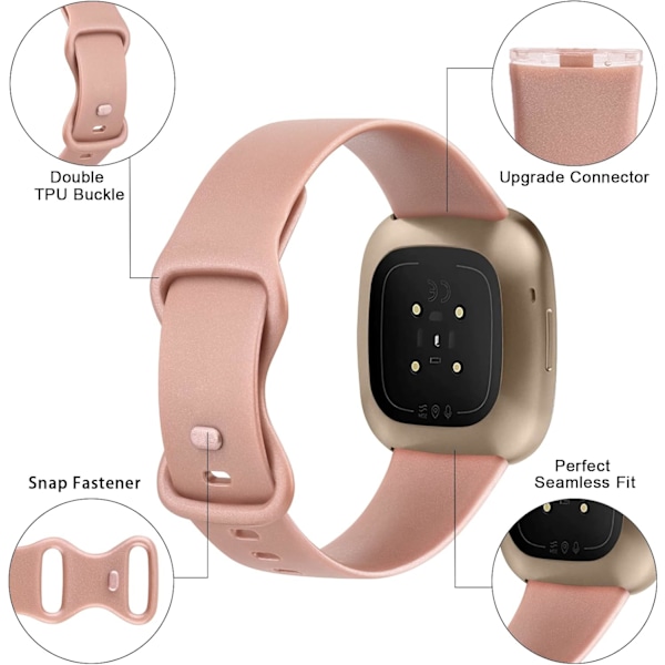 Bløde silikone remme til Fitbit Versa 3/Sense
