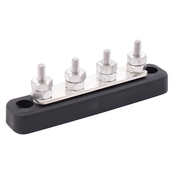 12V/24V 4-vejs strømfordelingsbusbar 4x5mm bolte 100A nominel auto marine båd