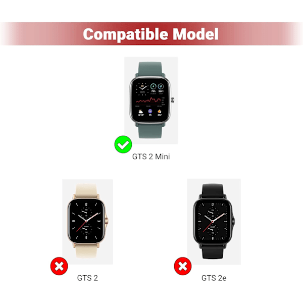 Suojakotelo Yhteensopiva Amazfit GTS 2 Mini Näytönsuojan Kanssa, Kokonaisvaltainen Kotelo Kova PC Puskuri Täysi Suojakuori Älykellon Lisävaruste Suojakotelo