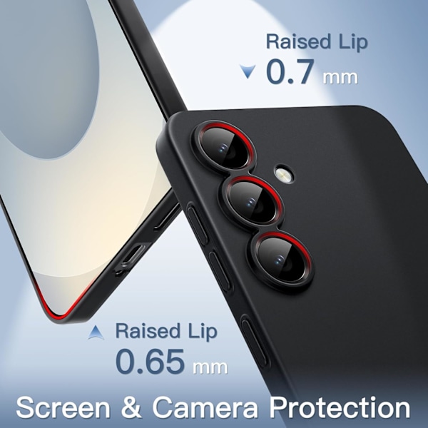 Ultra Tyndt Cover til Galaxy S25 5G, Fuld Beskyttelse af Kameralinse, Letvægts Mat Finish PP Hårdt Minimalistisk Cover (Sort) Sort