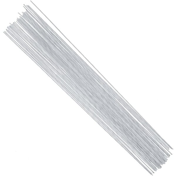 18 gauge vit blommig stamtråd - 16 tum, 50/paket