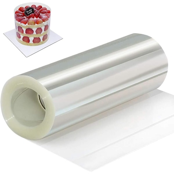 Kakekrage, 15cmx10m - Transparent acetatrulle for kakedekorering
