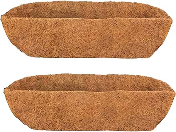 2 stk. Trough Coco Liner 24 tommer Veggplanter Utskiftbar Coco Liner for Blomsterkasse, Gjerdeblomst