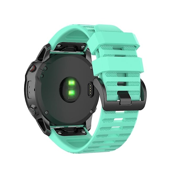 Til Garmin Fenix ​​6x 26mm Quick Release Official Texture Armbåndsurrem med plastikknap DJB Lake Blue