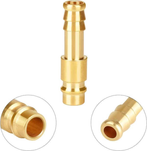 2-pak trykluftfittings 10 mm/trykluftkobling 10 mm i messing DN10
