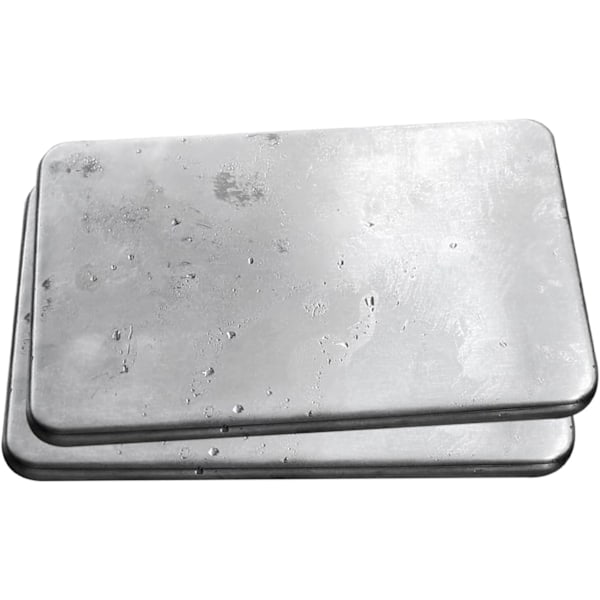 Isbitar i rostfritt stål, set med 2 reseisbitar, 17,8 x 12,1 x 1,3 cm Rostfritt stål 17,8 x 11,4 x 1,3 cm