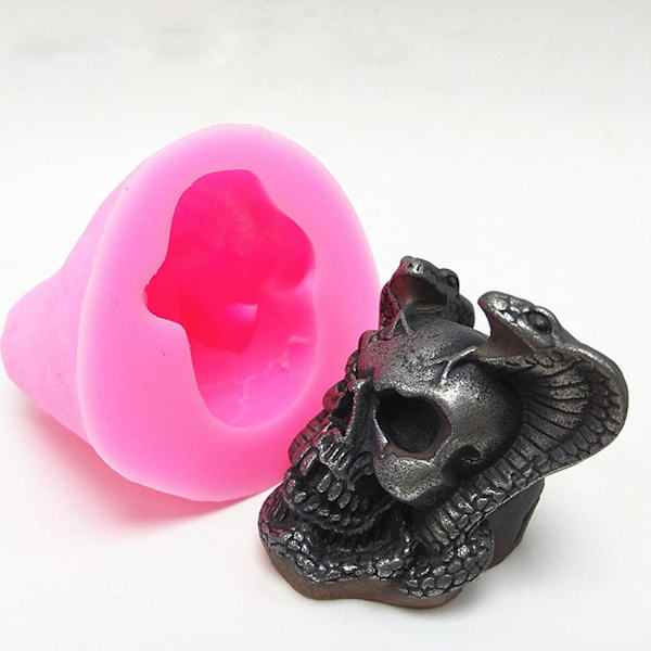 Mini Cobra Skull Form Fondantkaka Choklad