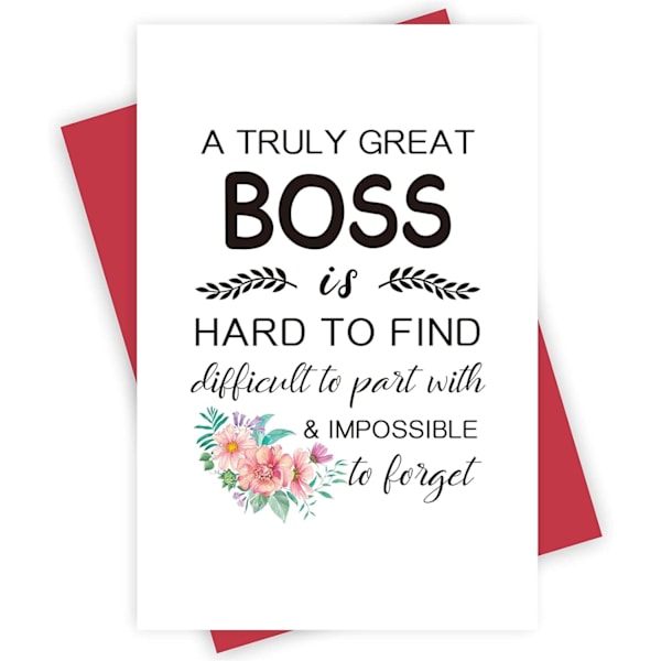 Special Boss Birthday Card - Sweet Appreciation Greeting Card for Boss and Retirement Gift