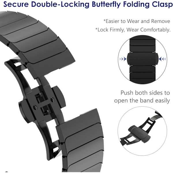 för Galaxy Watch 7 6 Band 5 Pro Galaxy Watch 6 Classic Bands 47mm 5/4/4 Classic/FE No Gap Band 44mm 40mm 43mm 45mm 42mm 46mm Män, Solid No