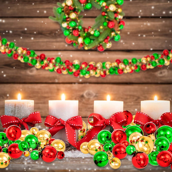 Julekulekrans Ball Ornamenter 6ft Bauble Garland Julekulekrans
