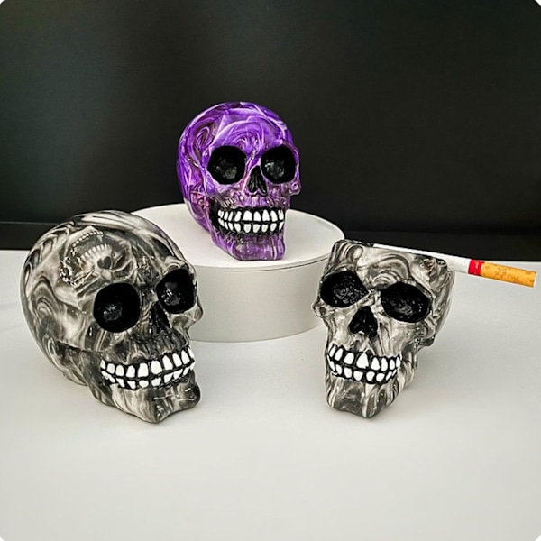 Halloween Sømløs Orange Græskar på Blå Cigaretter Rygere Glas Askebæger, Bærbar Cigar Askebakke Holder Rund Etui til Hjem Soveværelse Kontor Multi