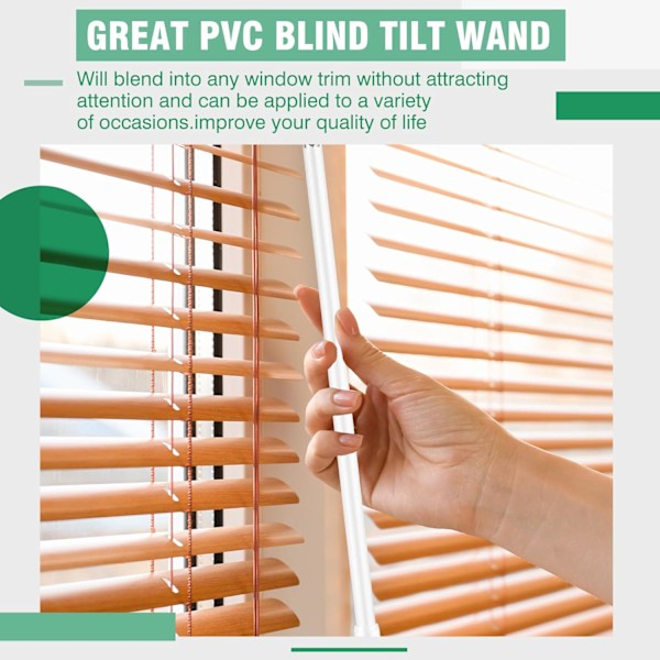 2 PVC lange lameller med kroker og håndtak (12 tommer)