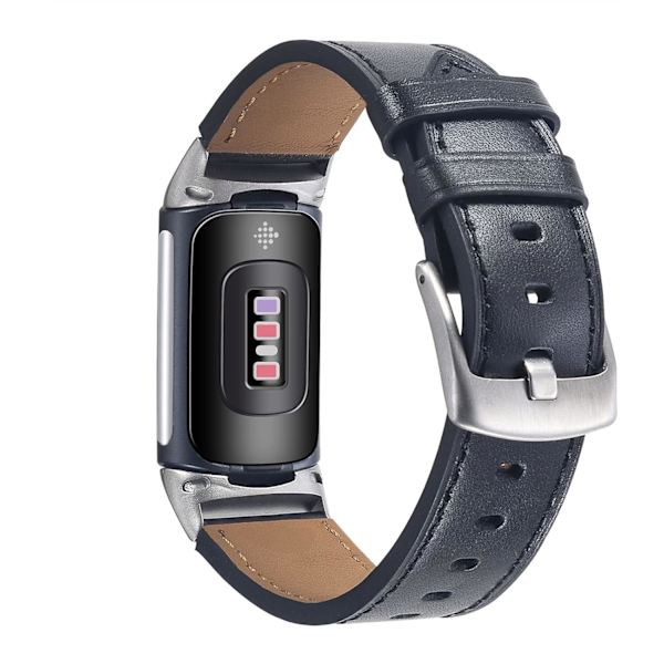 Rem för Fitbit Charge 5 - Äkta läderersättningsband för kvinnor och män