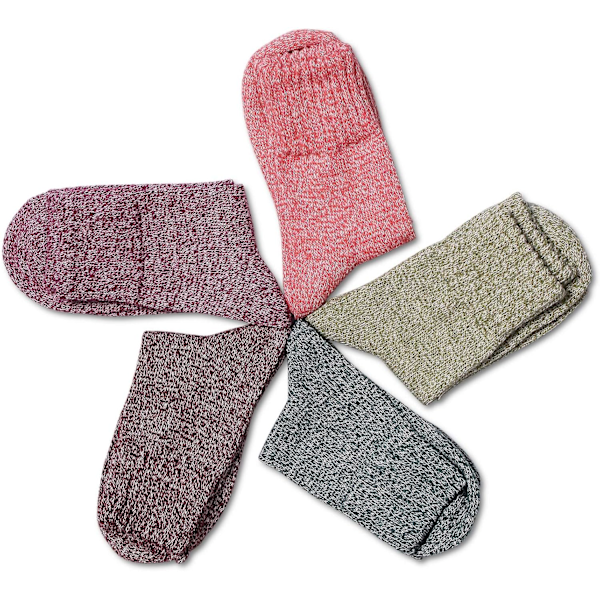 Crew Socks - Bekväma ullbomullsvärmande stövletter i olika färger
