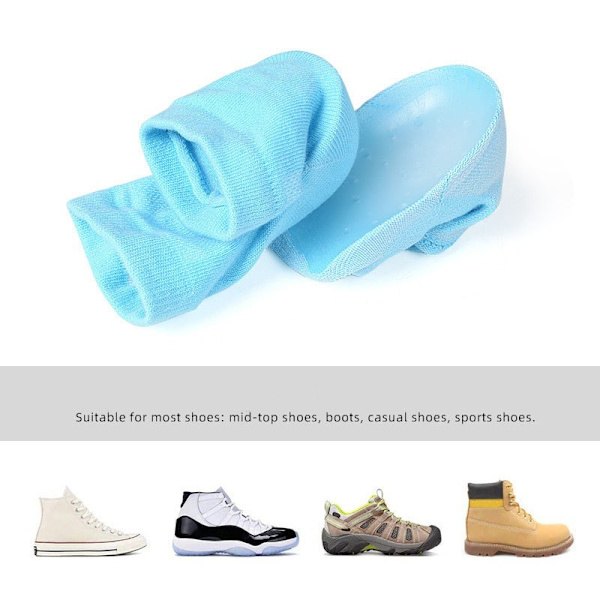 1 par strumpor för häl, halkfria sportsockor för män och kvinnor