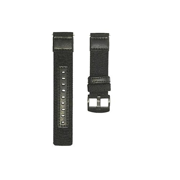 For Garmin Move Luxe 20mm Canvas Slidstærk Rem NCS Black