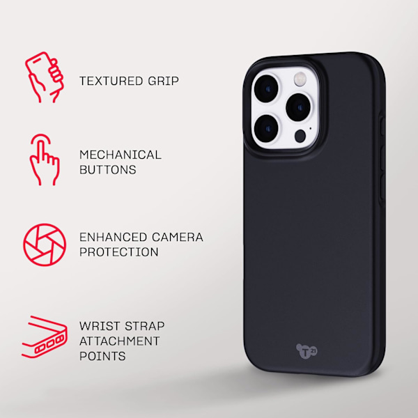 EvoLite til iPhone 16 Pro Ultratynd - Beskyttende cover mod stød - i Sort Sort