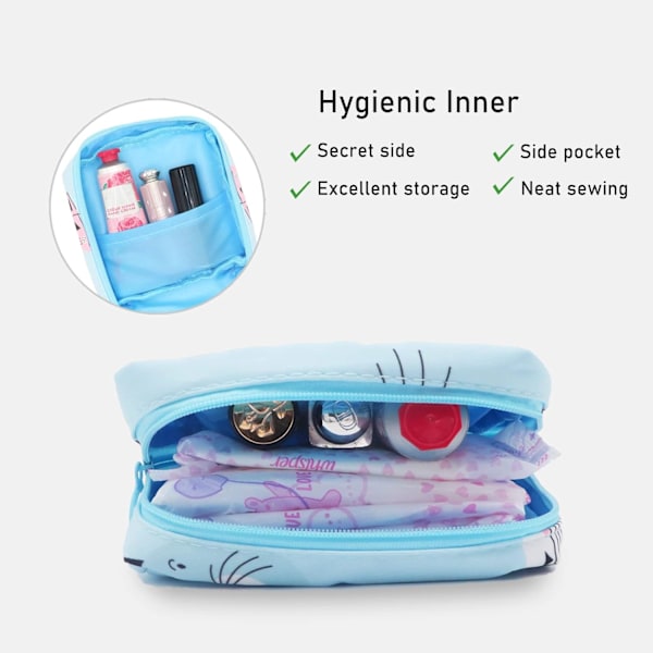 Sanitærbindoppbevaringspose, Menstruasjonskopppose, OWTING 2 stk bærbar