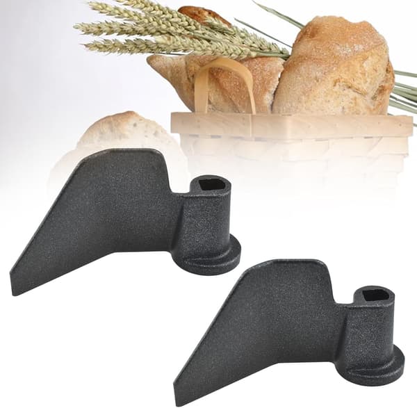 2 elteblad til brødbaker, rustfritt stål non-stick brødmaskin elteblad erstatning for de fleste brødbakere (svart)