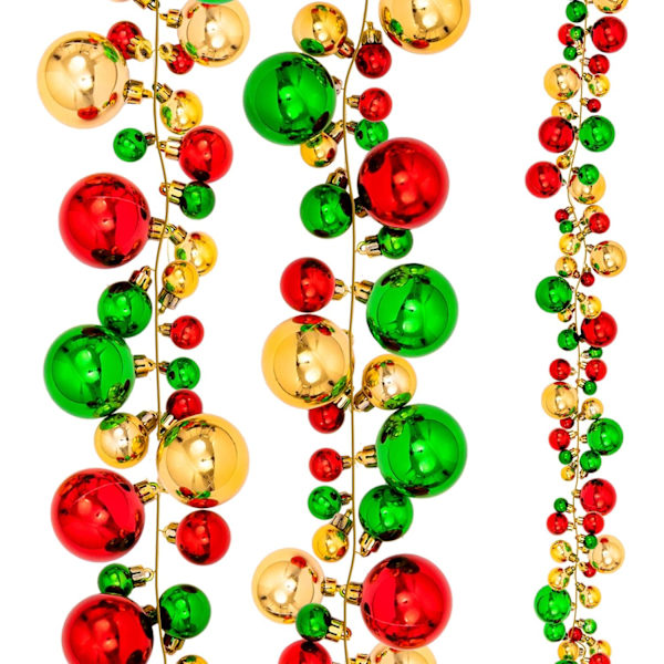 Julekulekrans Ball Ornamenter 6ft Bauble Garland Julekulekrans