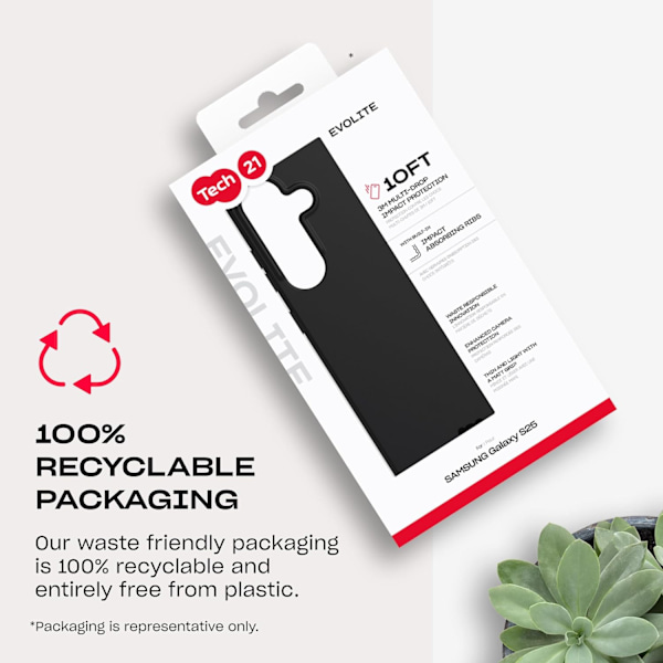 EvoLite til Galaxy S25 - Ultratyndt cover - Sort Sort