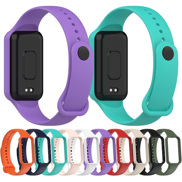 Klockarmband som är kompatibla med Amazfit Band 7-remmar med fodral