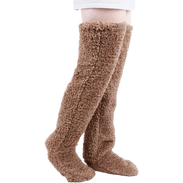 Over Knee Fuzzy Lange Benvarmere for Kvinner