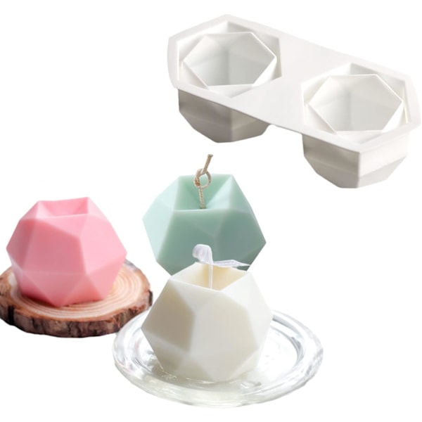 2 hulrum Polygonal duftlys form DIY