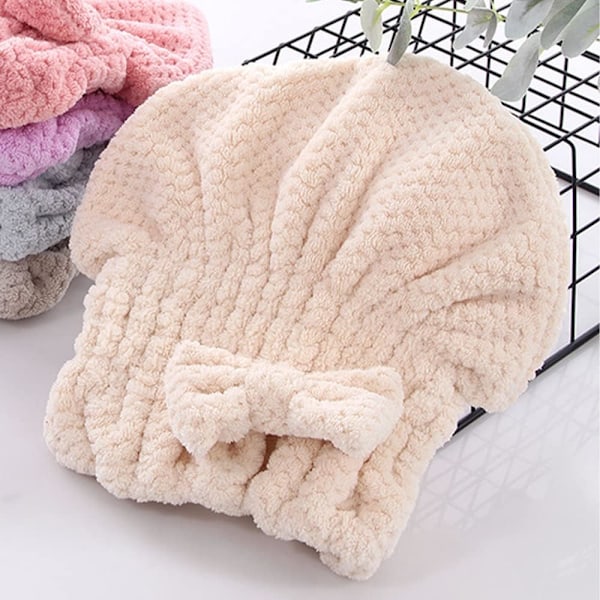 Hårhanddukar i mikrofiber - Superabsorberande mössa för snabb fukt absorption