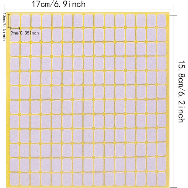 2700 stk 13 X 8mm matt hvite etiketter, små klistremerker