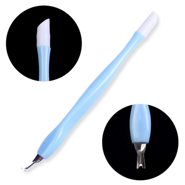 Nagelbandstrimmer Pusher Remover, gummispets skonsam mot nagelbädd 3st