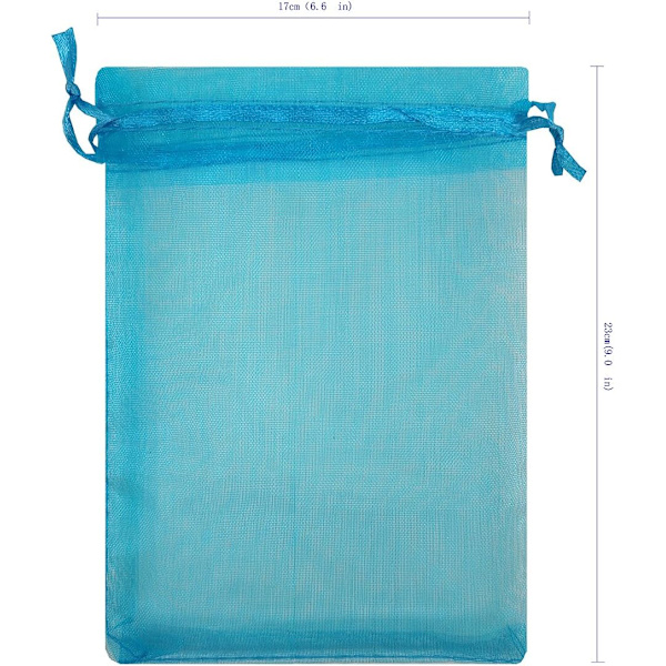 50 stk. store, transparente organzaposer